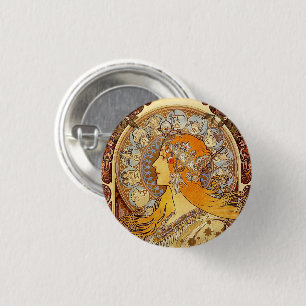 Art Nouveau Pinback Button