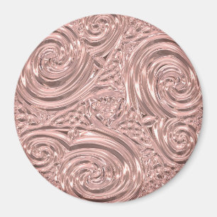 Art nouveau pink elegant abstract victorian Magnet