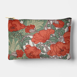 Art Nouveau Poppies Accessory Pouch