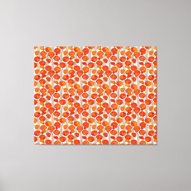 Art Nouveau Poppies Canvas Print (Front)