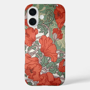 Art Nouveau Poppies  iPhone 16 Case