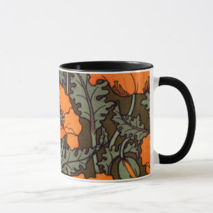 Art Nouveau Poppies Mug