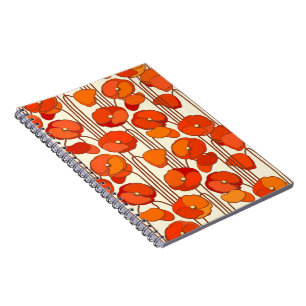 Art Nouveau Poppies Photo Notebook