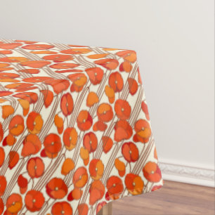 Art Nouveau Poppies Tablecloth