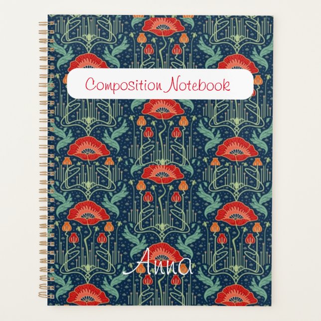 Art Nouveau Poppy Planner (Front)