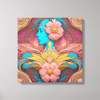 Art Nouveau Portrait Canvas Print