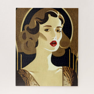 Art Nouveau Portrait Jigsaw Puzzle