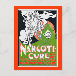 Art Nouveau Poscard: Narcoti-Cure by Will Bradley Postcard