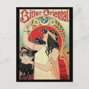 Art Nouveau Postcard: "Bitter Oriental" Postcard