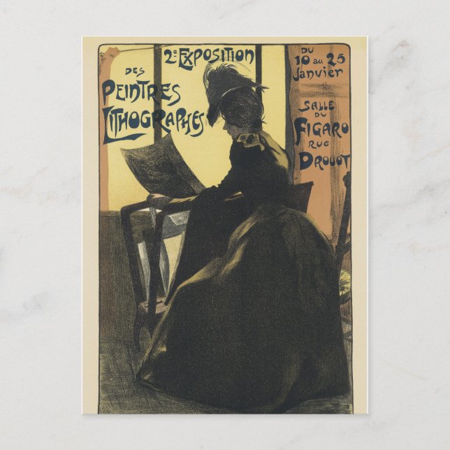 Art Nouveau Postcard - Exposition (Front)