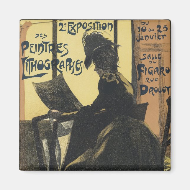 Art Nouveau Poster Magnets - Lithographs (Front)