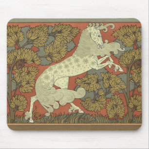 Art Nouveau Prancing Horse Mouse Pad