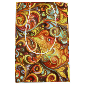 Art Nouveau: Radiant Baroque twirls  Medium Gift Bag