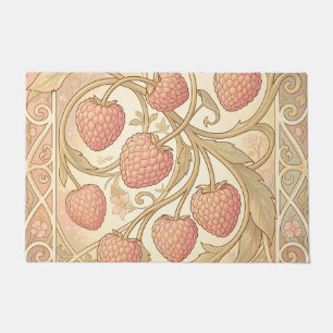 Art Nouveau Raspberry Pattern Doormat