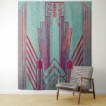Art nouveau, red, teal, green,vintage,art deco,ele tapestry<br><div class="desc">Art nouveau,  red,  teal,  green, vintage, art deco, eleganr, chic, trendy, modern, beautiful</div>