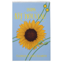 Art Nouveau Retro Floral Botanical Calendar