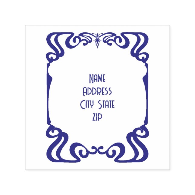 Art Nouveau Return Address  Self-inking Stamp (Design)