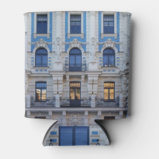 Art Nouveau: Riga's Architectural Elegance Can Cooler (Front)