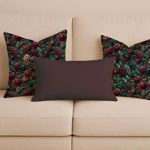 Art Nouveau Rose Maximalist Teal Throw Pillow