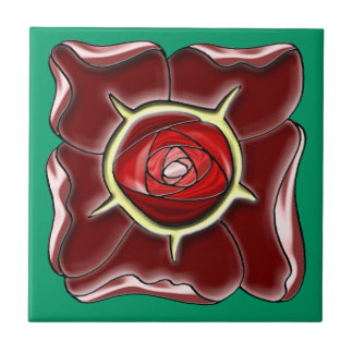 Art Nouveau rose Tile