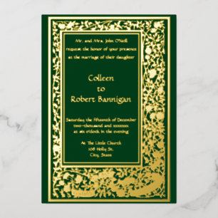 Art Nouveau Rose Vine Border Wedding