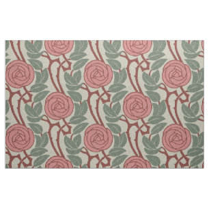 Art Nouveau Roses Fabric
