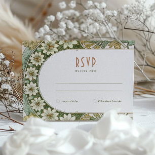 Art Nouveau RSVP Card for Wedding Invitation