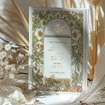 Art Nouveau Save the Date Wedding Gold Foil<br><div class="desc">Announce your special day with this stunning Art Nouveau Save the Date wedding invitation, featuring intricate floral patterns and elegant gold foil accents. Inspired by Alphonse Mucha's classic designs, this invitation showcases a beautiful blend of green, ivory, and gold hues with detailed botanical illustrations. The front of the card includes...</div>
