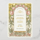 Art Nouveau Save the Date Wedding Gold Foil