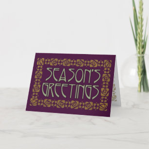 Art Nouveau Season's Greetings Holiday Card