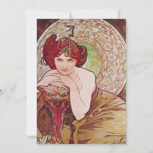 Art Nouveau serpent Invitation