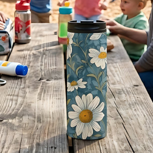 Art Nouveau Shasta Daisies Thermal Tumbler