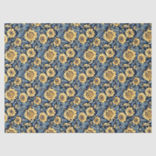  Art Nouveau Small Sunflowers  – 10lb, 17"x23" Tissue Paper