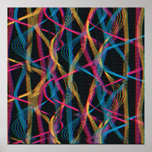 Art Nouveau Snakes Pattern  Poster