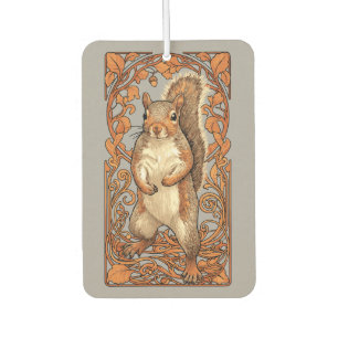 Art Nouveau Squirrel - funny squirrel lover Car Air Freshener