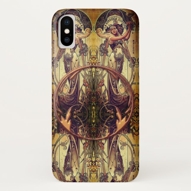 Art nouveau stoic bronze woman iphone x Case-Mate iPhone case (Back)