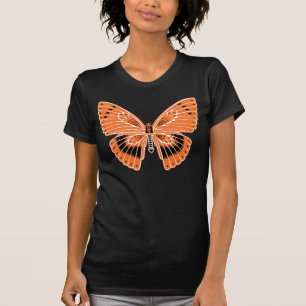 Art Nouveau Style Butterfly Orange T-Shirt