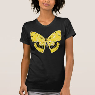 Art Nouveau Style Butterfly Yellow T-Shirt