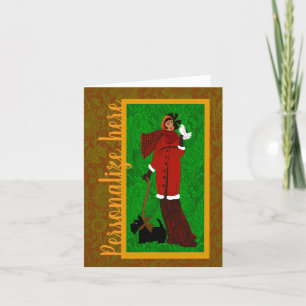Art Nouveau Style Christmas Holiday Card