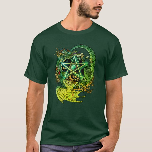 Art Nouveau style dragon Pentacle ~shirt T-Shirt (Front)