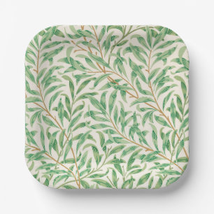 Art Nouveau Style Willow Bough Pattern  Paper Plate