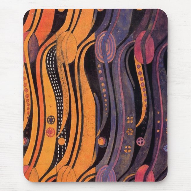 Art Nouveau Stylised Tulips - Mousepad (Front)