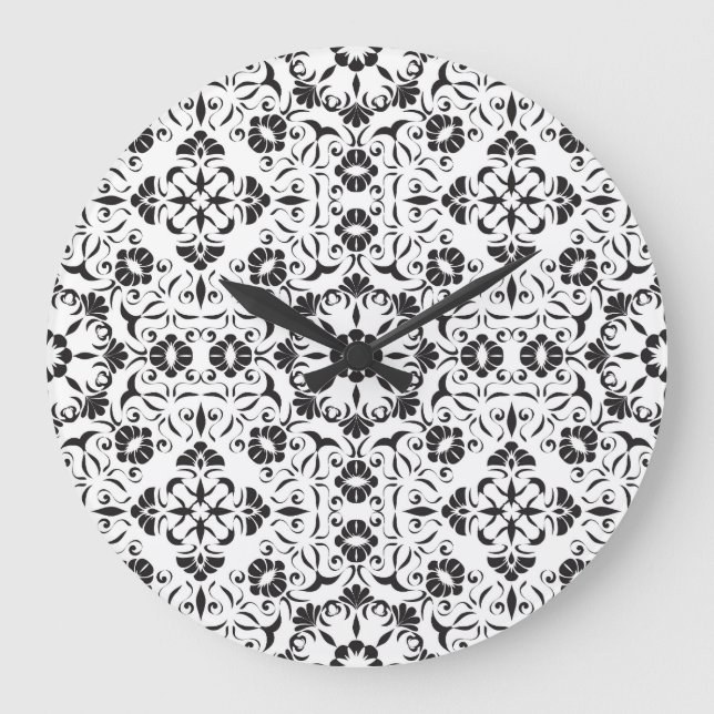 Art Nouveau: Stylised Vintage Elements Large Clock (Front)