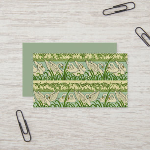 Art Nouveau Swan Pattern – Vintage Botanical Swan Business Card