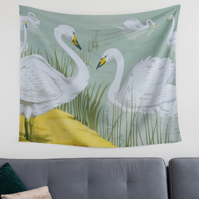 Art Nouveau Swans Tapestry (Creator Uploaded)