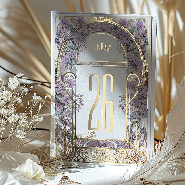 Art Nouveau Table Numbers Gold Foil (Creator Uploaded)