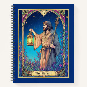 Art Nouveau Tarot Card, The Hermit Journal