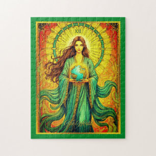 Art Nouveau Tarot Card The World Jigsaw Puzzle
