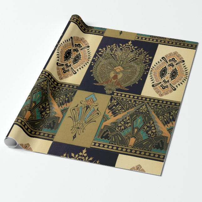 Art nouveau textile pattern Christopher dresser Wrapping Paper (Unrolled)