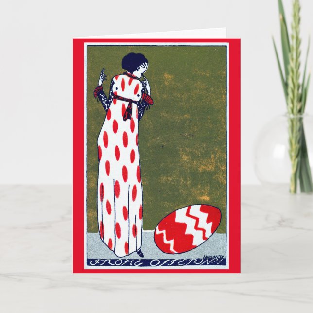  Art Nouveau Thank You Card (Front)